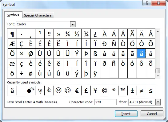 Type Special German Characters In Word Excel