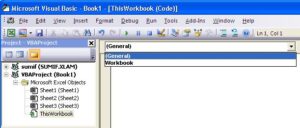 Selecting the Workbook object