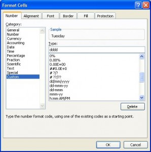 Format the date to show a weekday