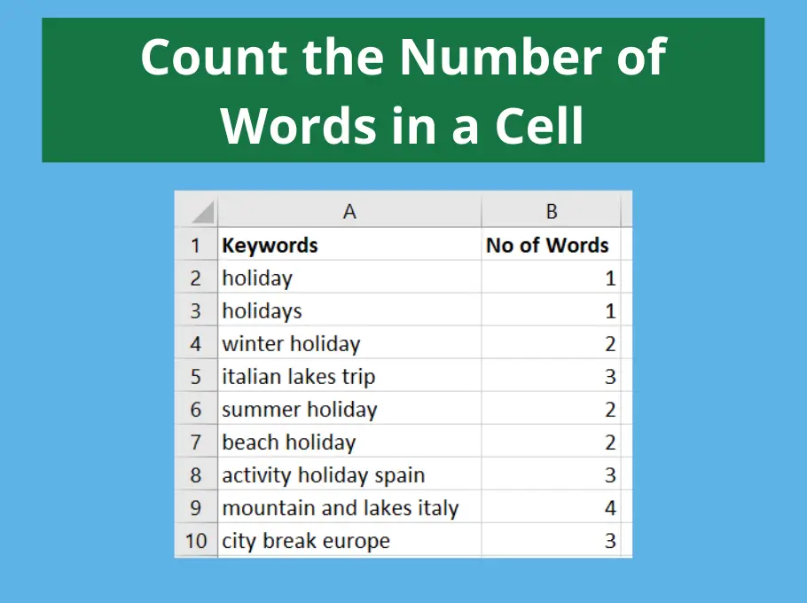 Count words in a cell thumbnail