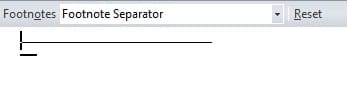 Remove the footnote separator
