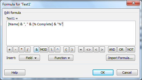 Formula for a concatenated field
