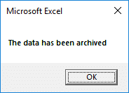 Simple message box in VBA