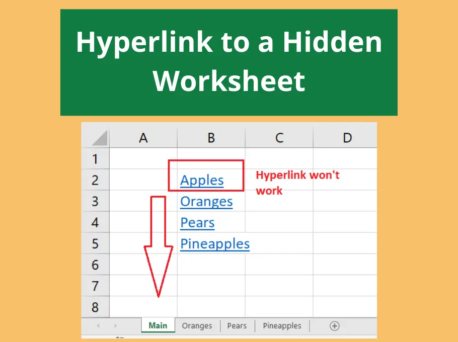 How to Hyperlink to a Hidden Worksheet in Excel