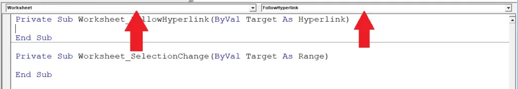 FollowHyperlink event in Excel VBA