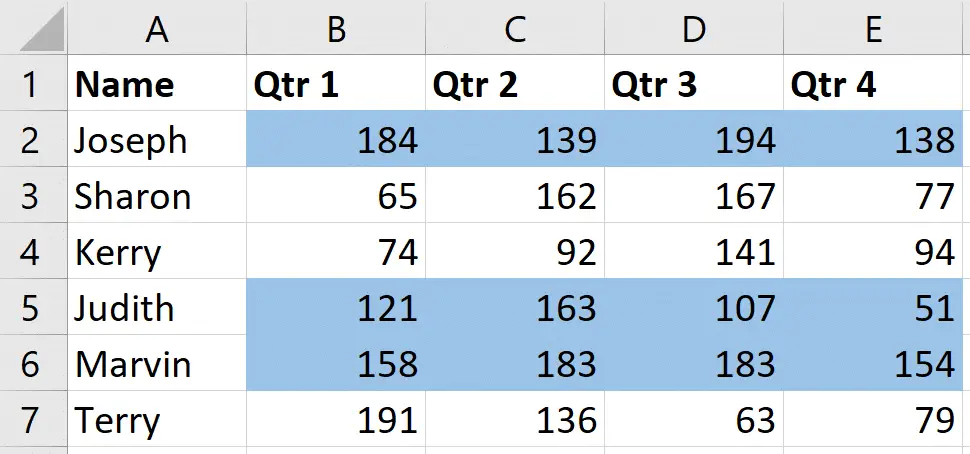 Formatting when more than two column meet criteria.