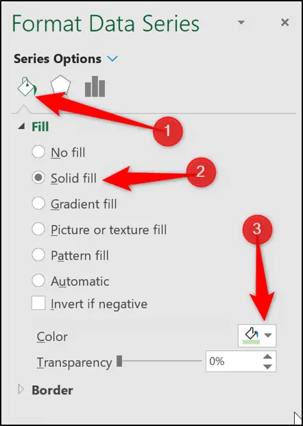 Change the colour of a data series