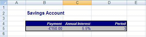 Excel FV function