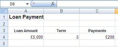Excel RATE function to return the interest rate per period of a loan