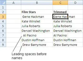 TRIM function in Excel removing erroneous spaces