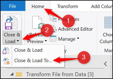 Loading data to the data model in Excel