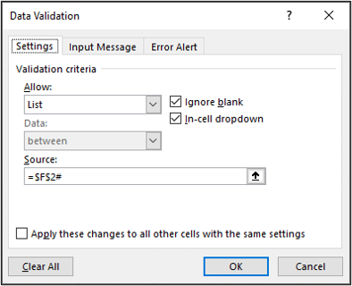 Data Validation list reference for the shrinking drop-down list