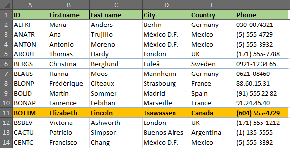 Missing records from list highlighted by Conditional Formatting rule