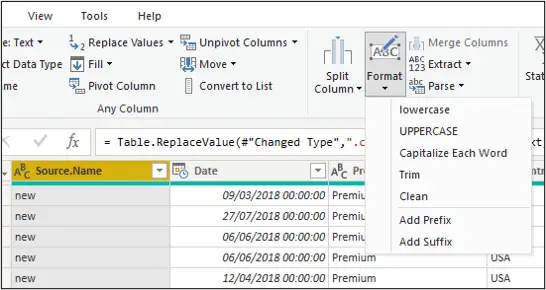 Capitalise each word in a column