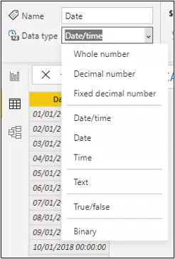 Format the column as date only