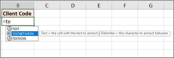 Parameter definitions shown when entering the function