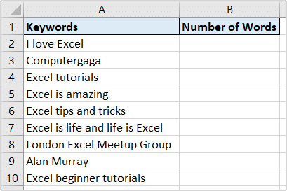 LAMBDA function example 1 sample data