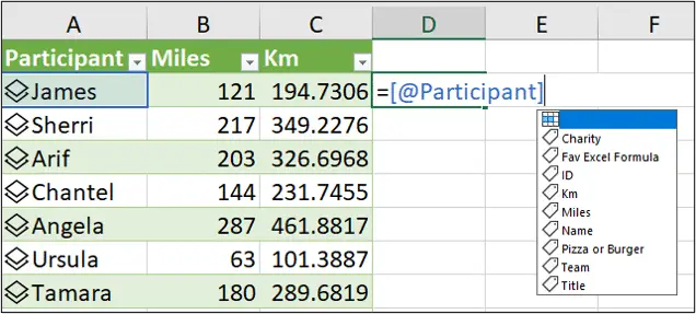 Write a formula to add a column