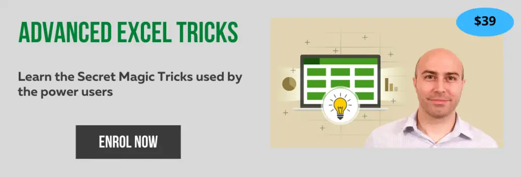 Advanced Excel tricks course