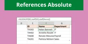 How to Make Table Column References Absolute