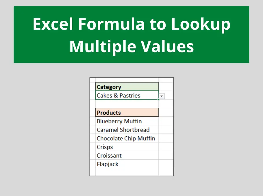 Lookup multiple values in Excel
