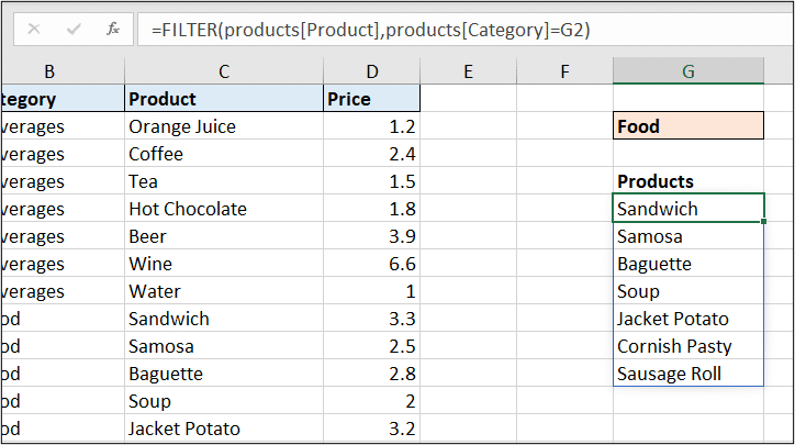 FILTER function to lookup multiple values