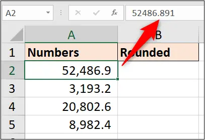 Formatting options do not change the value