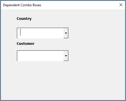 Dependent combo boxes with advanced filter