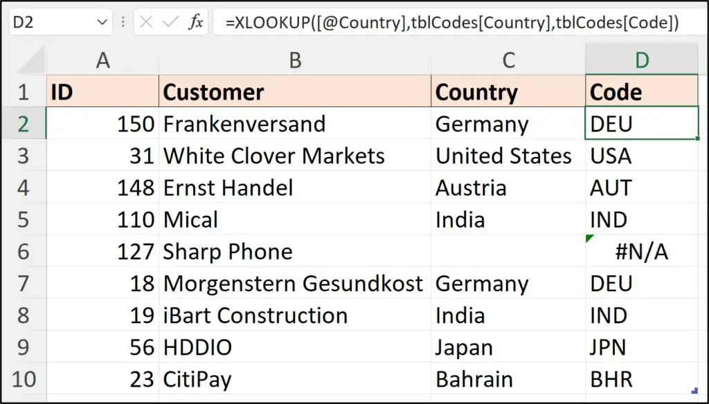 XLOOKUP returning an error due to a missing value