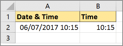 Extract time from a date-time stamp