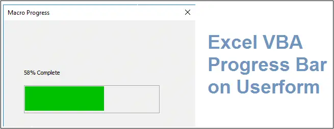 Excel VBA progress bar on a userform