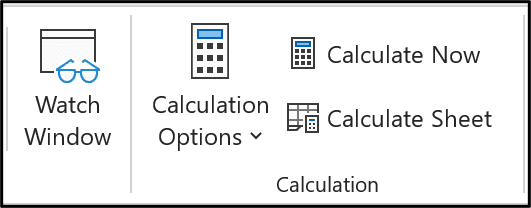 Calculate sheet button in Excel