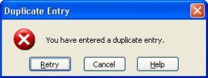Error alert on duplicates in Excel