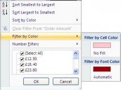 Filter by colour in Excel