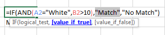 Navigating a formula with the syntax tool