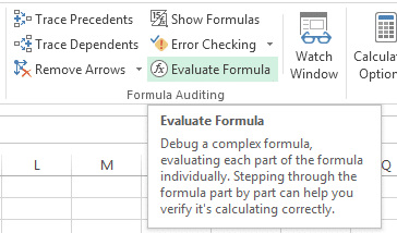 Evaluate Formula tool to troubleshoot formulas in Excel