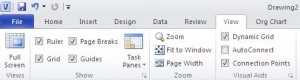 View the dynamic grid in Visio