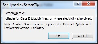 Setting a hyperlink screentip in PowerPoint