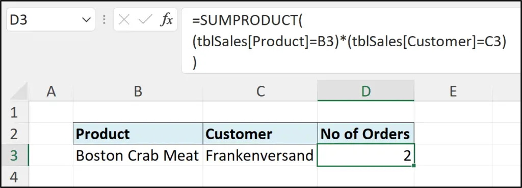 Count multiple conditions with AND logic