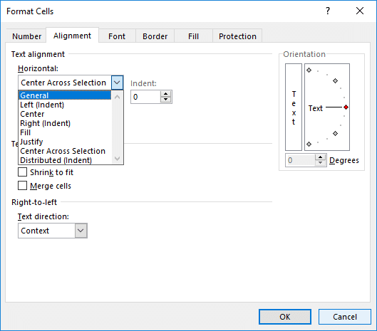 Center across selection is a very secret Excel button