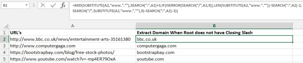 Extract the URL domain even when there is no ending slash