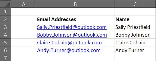 Extract name from an email address