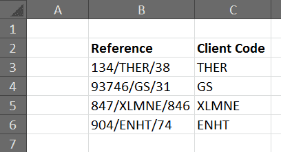 Extract text between two characters in Excel