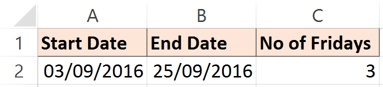 Calculating the number of Fridays between two dates