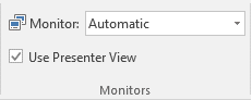 Switching on Presenter View in PowerPoint