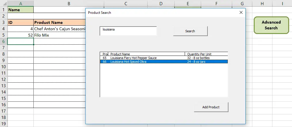 Search results in a ListBox on a VBA userform