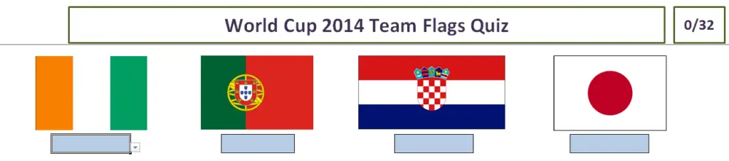 World Cup 2014 flags quiz
