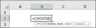 CHOOSE function syntax