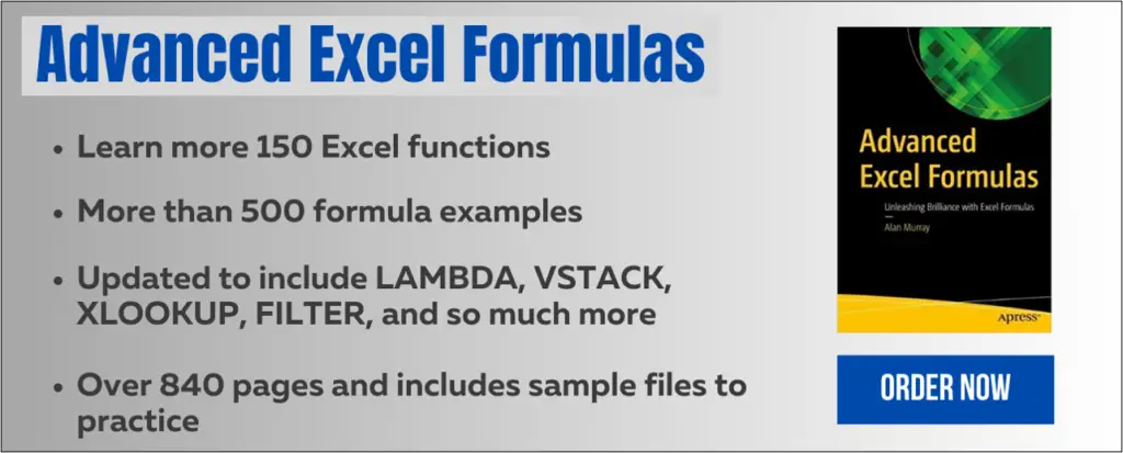 Learn advanced Excel Formulas