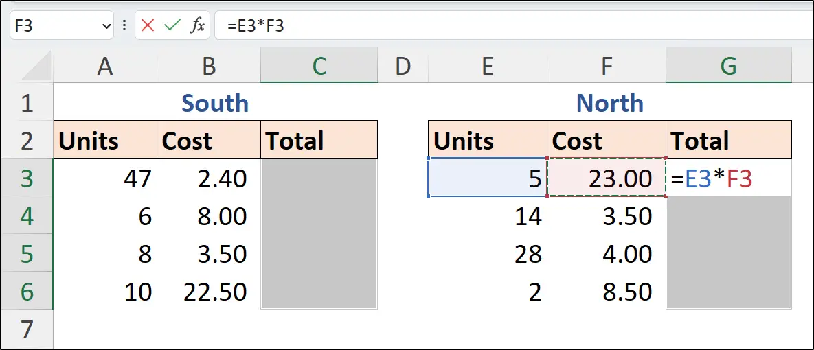 Writing a single formula to multiple non adjacent ranges at once